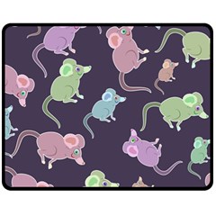 Animals Mouse Cartoon Fleece Blanket (medium)  by artworkshop