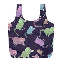 Animals Mouse Cartoon Full Print Recycle Bag (l) by artworkshop