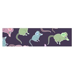 Animals Mouse Cartoon Oblong Satin Scarf (16  X 60 ) by artworkshop