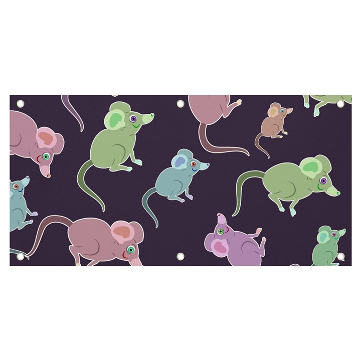 Animals Mouse Cartoon Banner and Sign 4  x 2 