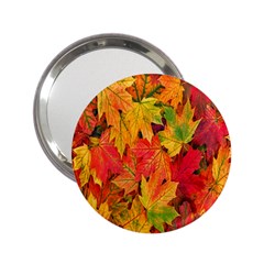 Autumn Background Maple Leaves 2 25  Handbag Mirrors by artworkshop