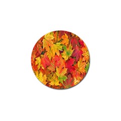 Autumn Background Maple Leaves Golf Ball Marker (10 Pack) by artworkshop