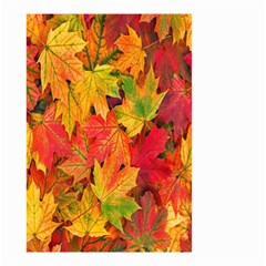 Autumn Background Maple Leaves Small Garden Flag (two Sides) by artworkshop