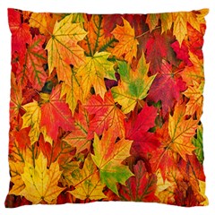 Autumn Background Maple Leaves Standard Flano Cushion Case (two Sides) by artworkshop