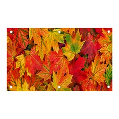 Autumn Background Maple Leaves Banner And Sign 5  X 3  by artworkshop