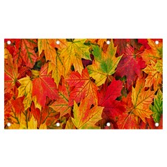 Autumn Background Maple Leaves Banner And Sign 7  X 4  by artworkshop