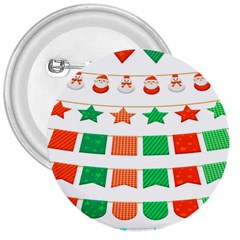 Christmas Bunting Banners 3  Buttons by artworkshop