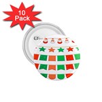 Christmas Bunting Banners 1.75  Buttons (10 pack) Front