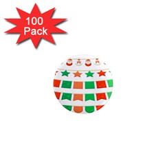 Christmas Bunting Banners 1  Mini Magnets (100 Pack)  by artworkshop