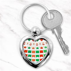 Christmas Bunting Banners Key Chain (heart) by artworkshop