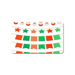 Christmas Bunting Banners Magnet (name Card)