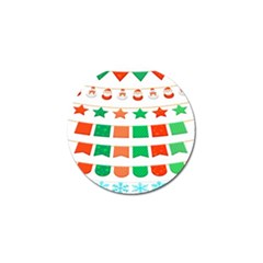 Christmas Bunting Banners Golf Ball Marker (4 Pack) by artworkshop