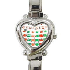 Christmas Bunting Banners Heart Italian Charm Watch by artworkshop