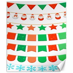 Christmas Bunting Banners Canvas 8  X 10  by artworkshop