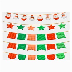 Christmas Bunting Banners Large Glasses Cloth by artworkshop