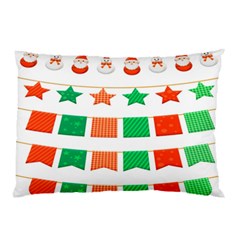 Christmas Bunting Banners Pillow Case by artworkshop