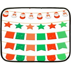 Christmas Bunting Banners Fleece Blanket (mini) by artworkshop