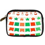 Christmas Bunting Banners Digital Camera Leather Case Front