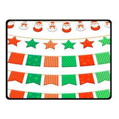 Christmas Bunting Banners Fleece Blanket (small) by artworkshop