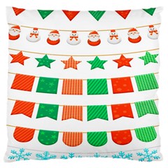 Christmas Bunting Banners Large Cushion Case (one Side) by artworkshop