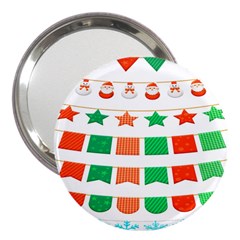 Christmas Bunting Banners 3  Handbag Mirrors by artworkshop