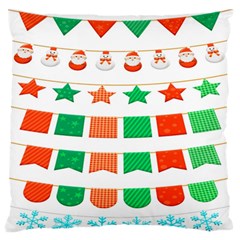 Christmas Bunting Banners Large Flano Cushion Case (two Sides) by artworkshop