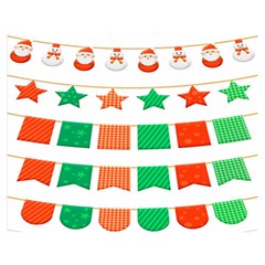 Christmas Bunting Banners Double Sided Flano Blanket (medium)  by artworkshop