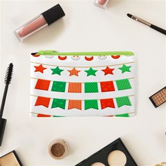 Christmas Bunting Banners Cosmetic Bag (xs) by artworkshop