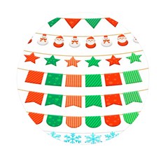 Christmas Bunting Banners Mini Round Pill Box (pack Of 3) by artworkshop