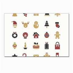 Christmas Symbols Postcard 4 x 6  (pkg Of 10) by artworkshop