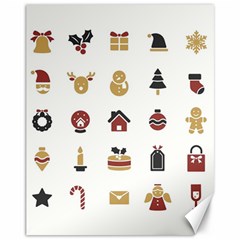 Christmas Symbols Canvas 11  X 14  by artworkshop