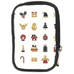 Christmas Symbols Compact Camera Leather Case by artworkshop