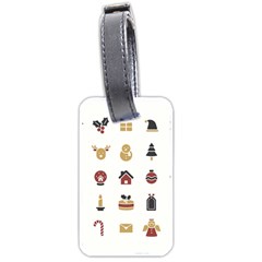 Christmas Symbols Luggage Tag (one Side) by artworkshop