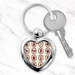 Christmas Winter Symbols Key Chain (heart) by artworkshop