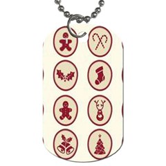 Christmas Winter Symbols Dog Tag (two Sides) by artworkshop