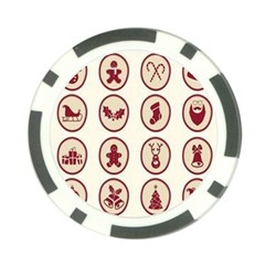 Christmas Winter Symbols Poker Chip Card Guard by artworkshop