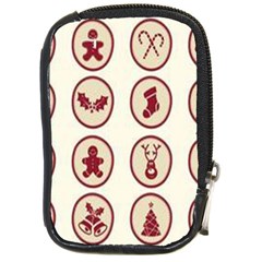 Christmas Winter Symbols Compact Camera Leather Case by artworkshop