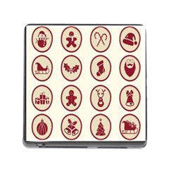 Christmas Winter Symbols Memory Card Reader (square 5 Slot) by artworkshop