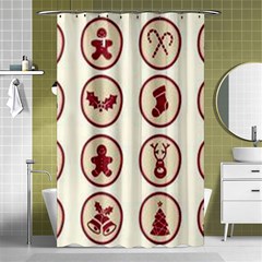 Christmas Winter Symbols Shower Curtain 48  X 72  (small)  by artworkshop