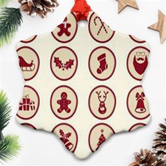 Christmas Winter Symbols Ornament (snowflake) by artworkshop