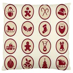 Christmas Winter Symbols Standard Flano Cushion Case (one Side)