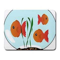 Fishbowl Fish Goldfish Water Small Mousepad by artworkshop