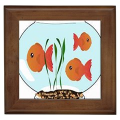 Fishbowl Fish Goldfish Water Framed Tile by artworkshop