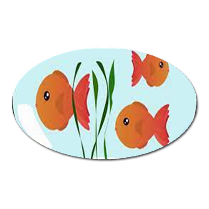 Fishbowl Fish Goldfish Water Oval Magnet