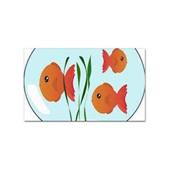 Fishbowl Fish Goldfish Water Sticker (rectangular) by artworkshop