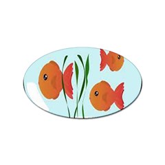 Fishbowl Fish Goldfish Water Sticker Oval (10 Pack) by artworkshop