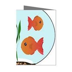 Fishbowl Fish Goldfish Water Mini Greeting Cards (pkg Of 8)