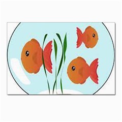 Fishbowl Fish Goldfish Water Postcards 5  X 7  (pkg Of 10) by artworkshop