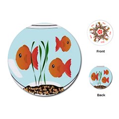 Fishbowl Fish Goldfish Water Playing Cards Single Design (round) by artworkshop