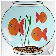 Fishbowl Fish Goldfish Water Canvas 12  X 12  by artworkshop